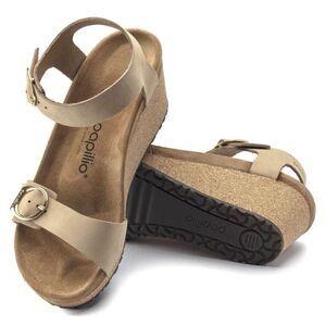 Birkenstock Papllio Soley Sandcastle Nubuck Women’s Wedge Heel Sandals size 9